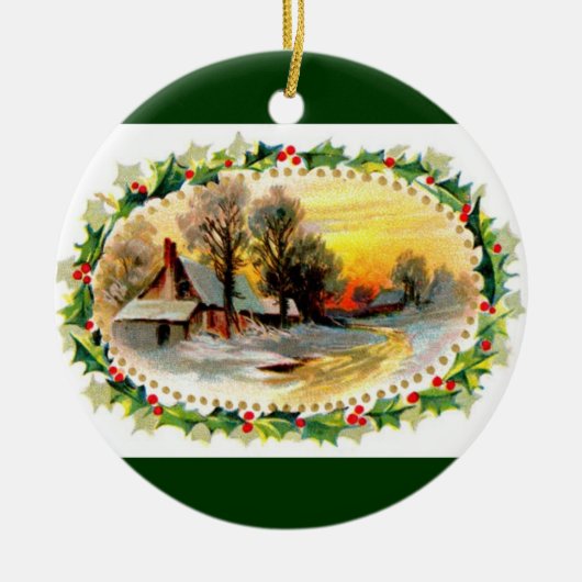 私達の家からあなたのへのクリスマスのオーナメント セラミックオーナメント (正面)