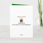 私達の家からあなたのへのクリスマスのリースのつらら シーズンカード (裏面)