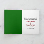 私達の家からあなたのへのクリスマスのリースのつらら シーズンカード (内部)