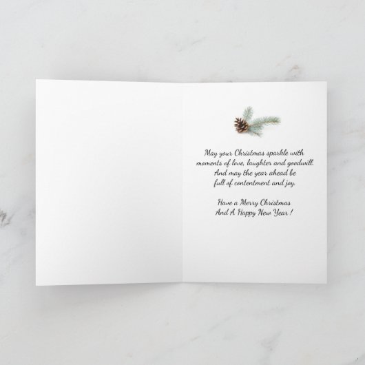 私達の家からのあなたのへのクリスマスカード シーズンカード (内部)