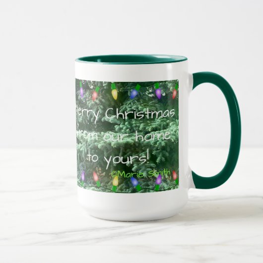 私達の家からのあなたのへのメリークリスマス! マグカップ (右)