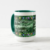 私達の家からのあなたのへのメリークリスマス! マグカップ (正面左)