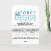 私達の家の挨拶状のライト カード (裏面)