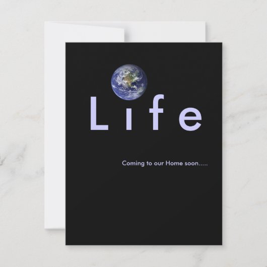 私達の家へすぐに来ること: ベビーシャワーの招待 招待状 (正面)