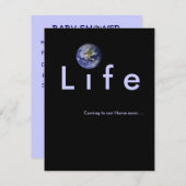 私達の家へすぐに来ること: ベビーシャワーの招待 招待状 (正面/裏面)