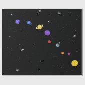 私達の家庭の太陽系 ラッピングペーパー (フラット)