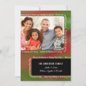 私達の家族からあなたのへの写真のクリスマスの挨拶 シーズンカード (正面)