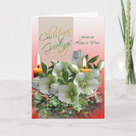 私達の家族からのあなたのへのクリスマスの挨拶 シーズンカード (正面)