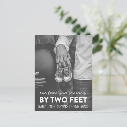 私達の家族はおもしろいな妊娠2つの足の育っています 案内ポストカード (スタンド正面)