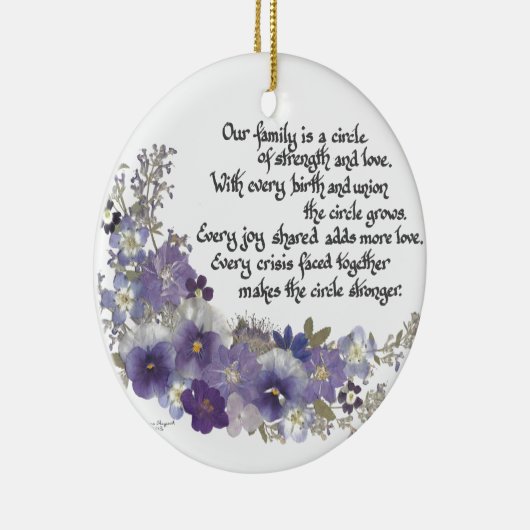 私達の家族は円です セラミックオーナメント (右)