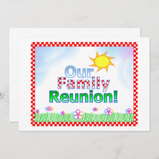 私達の家族会の招待状 招待状 (正面/裏面)