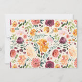 私達の小さいカボチャバーガンディの花の誕生日の写真 招待状 (裏面)