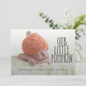 私達の小さいカボチャ柔らかく黒い誕生の発表 案内状 (スタンド正面)