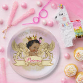 私達の小さいプリンセスのアフリカ系アメリカ人のプレート ペーパープレート (パーティー)