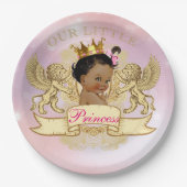 私達の小さいプリンセスのアフリカ系アメリカ人のプレート ペーパープレート (正面)