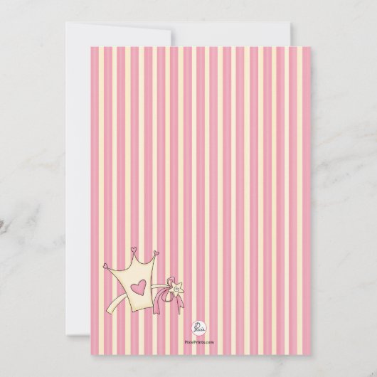 私達の小さいプリンセスの写真の誕生日の招待状 招待状 (裏面)