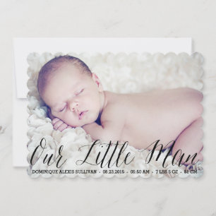 私達の小さい人の原稿の写真の誕生の発表 案内状