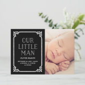 私達の小さい人|の素朴な誕生の発表 案内状 (スタンド正面)