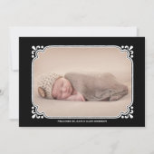 私達の小さい人|の素朴な誕生の発表 案内状 (裏面)