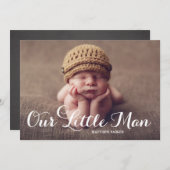 私達の小さい人|の誕生の発表 案内状 (正面/裏面)