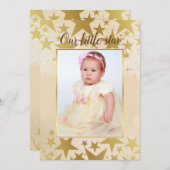 私達の小さい星の写真の招待状 招待状 (正面/裏面)