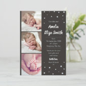 私達の小さい星の新生児のサンキューカード 案内状 (スタンド正面)