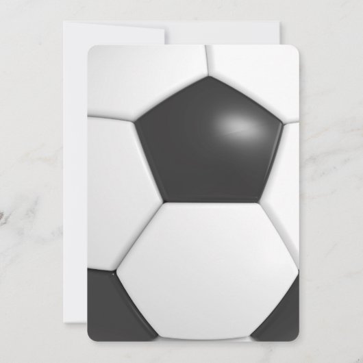 "私達の小さい最高殊勲選手"のサッカーの誕生日の招待状 招待状 (裏面)