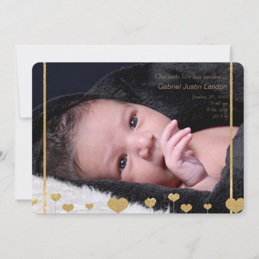 私達の少し愛写真の誕生の発表 案内状 (正面)