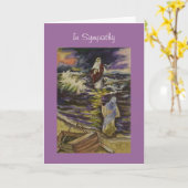 私達の嵐の真っ只中のイエス・キリスト カード (黄色い花)