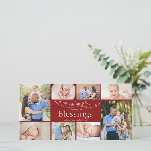 私達の恵み|のクリスマスの写真カードのカウント シーズンカード (スタンド正面)