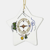 私達の惑星のハイカーの精神のコンパスをハイキングして下さい セラミックオーナメント (左)