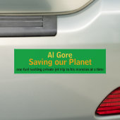 私達の惑星を救うAl Gore バンパーステッカー (車上)