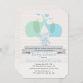 私達の愛男の子のベビーシャワーの招待状のプロダクト 招待状 (正面/裏面)