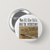 私達の憲法はこれら指示です 缶バッジ (正面&裏面)