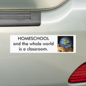 私達の手の地球、HOMESCHOOL バンパーステッカー (車上)