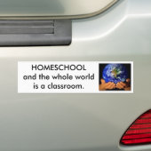 私達の手の地球、HOMESCHOOL バンパーステッカー (車上)