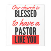 私達の教会は賛美あなたのような牧師を持つことだ ノートパッド (正面)