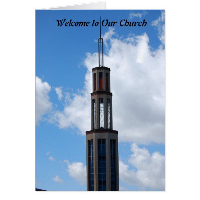 私達の教会への歓迎 (正面)