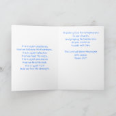 私達の教会への歓迎 サンキューカード (内部)