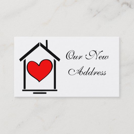 私達の新しい住所名刺 名刺 (正面)