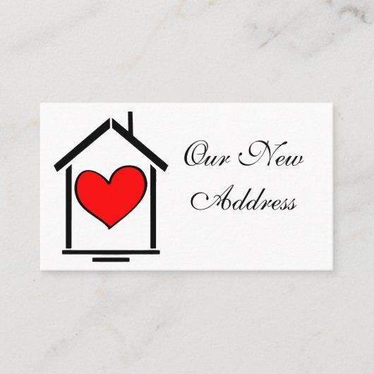 私達の新しい住所名刺 名刺 (正面)