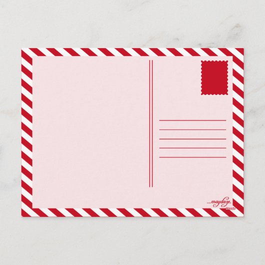 私達の新しい家からのメリークリスマス(silhouscreen) シーズンポストカード (裏面)