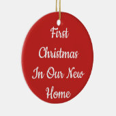 私達の新しい家のオーナメントの初めてのクリスマス セラミックオーナメント (右)