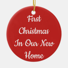 私達の新しい家のオーナメントの初めてのクリスマス セラミックオーナメント