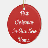 私達の新しい家のオーナメントの初めてのクリスマス セラミックオーナメント (左)