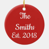 私達の新しい家のオーナメントの初めてのクリスマス セラミックオーナメント (裏面)