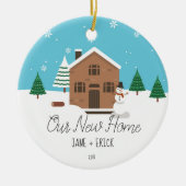 私達の新しい家のクリスマスのオーナメントのギフト セラミックオーナメント (正面)
