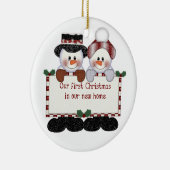 私達の新しい家の私達の初めてのクリスマス セラミックオーナメント (右)