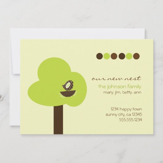 私達の新しい巣の発表 案内状 (正面)