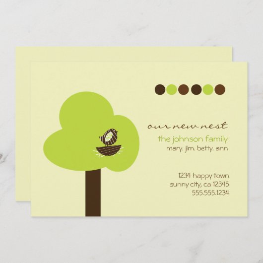 私達の新しい巣の発表 案内状 (正面/裏面)